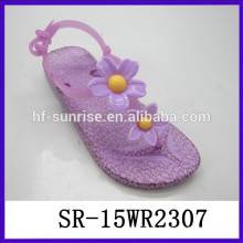 Hochwertige neue Bilder von Frauen Blumen Sandale flache Gelee Sandale Frauen Gelee Sandalen